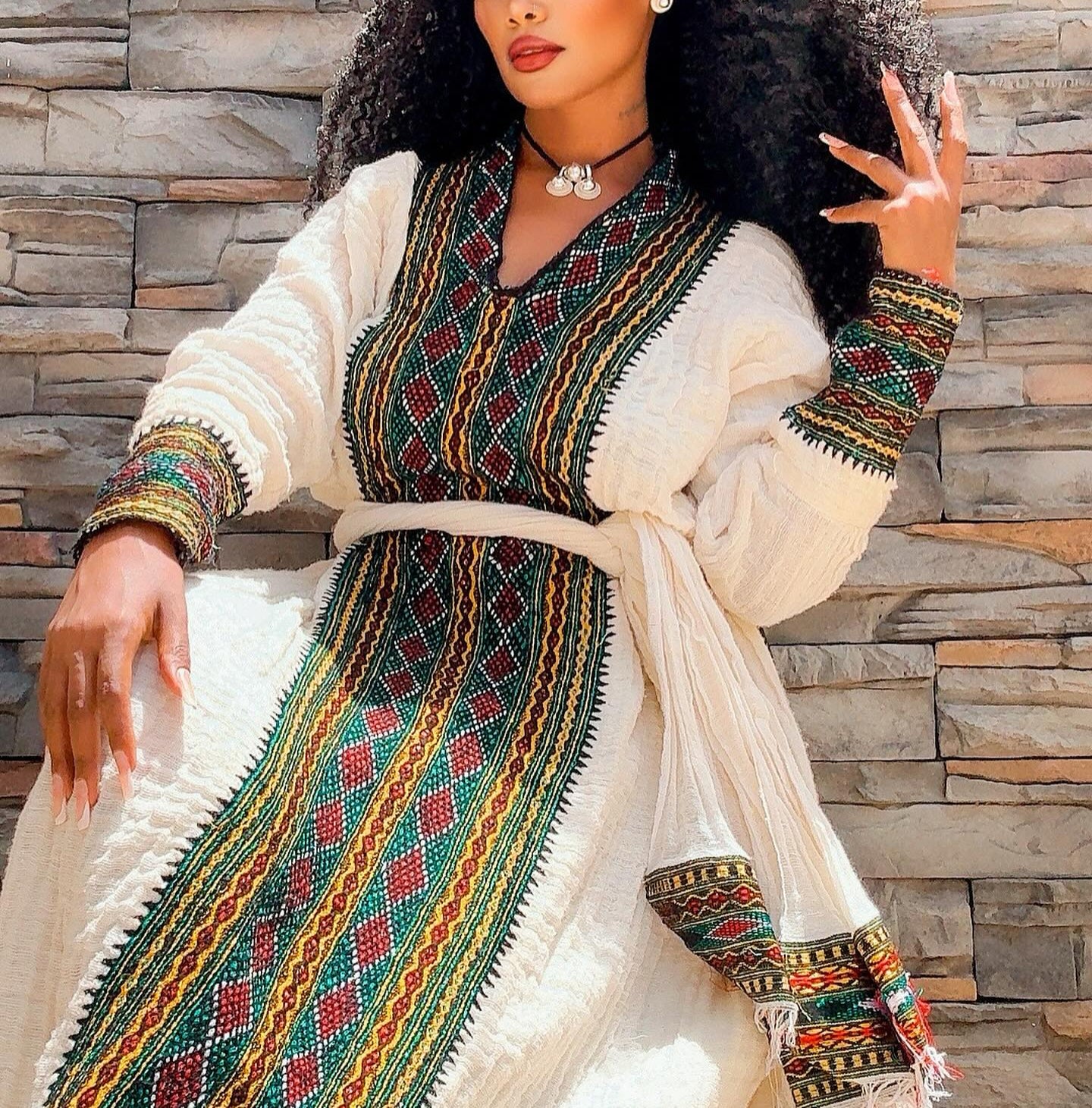 Fetil Habesha Dress - የአክሱም ፈትል ቀሚስ | Ethiopian Dress