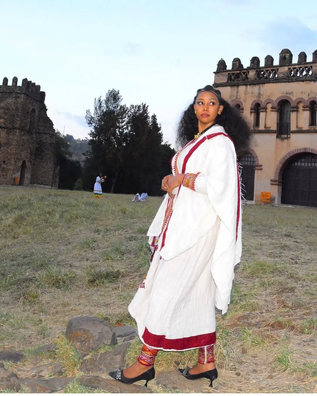 Ethiopian Cultural Dress Gondar Habesha Kemis- የጎንደር ፈትል ቀሚስ