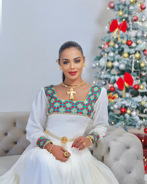 Zuria Menen Kemis Tilf Habesha Dress