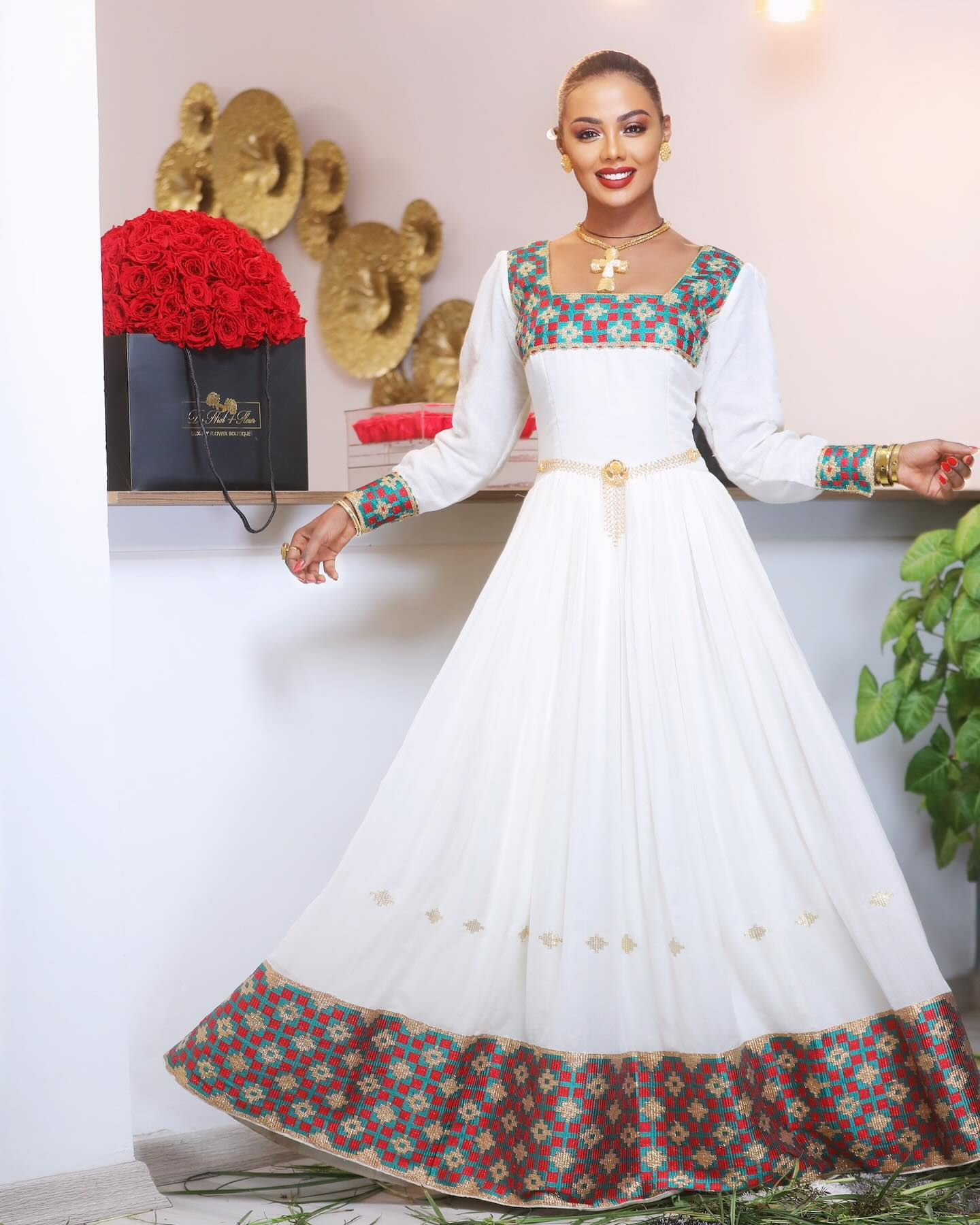 Zuria Menen Kemis Tilf Habesha Dress