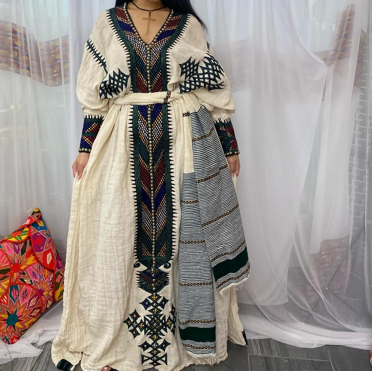 Modern Gondar Ethiopian traditional clothes - Handmade Beauty