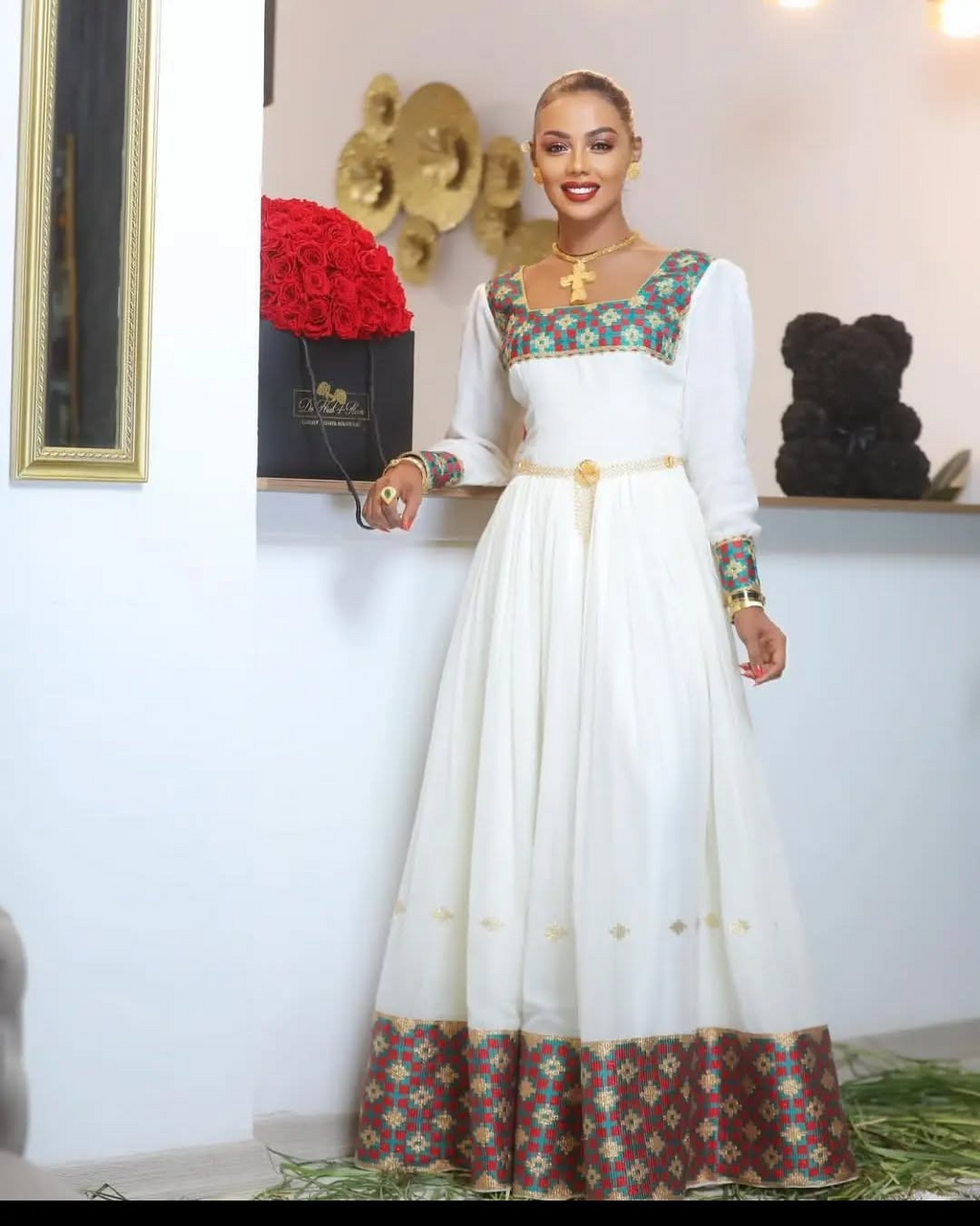 Zuria Menen Kemis Tilf Habesha Dress