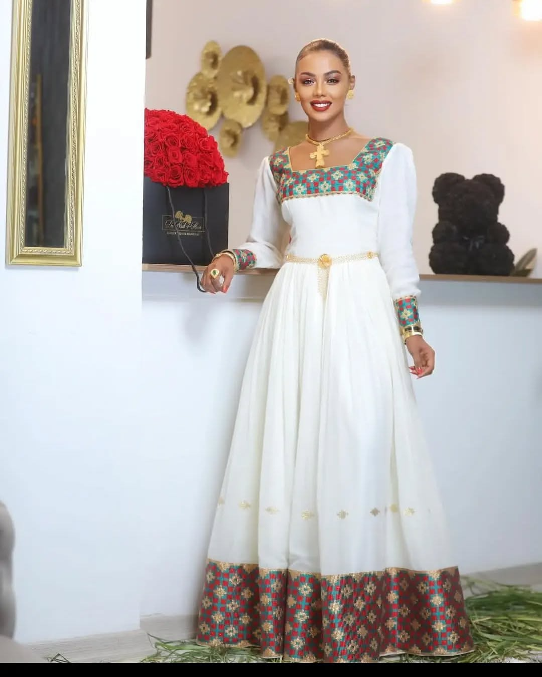 Zuria Menen Kemis Tilf Habesha Dress