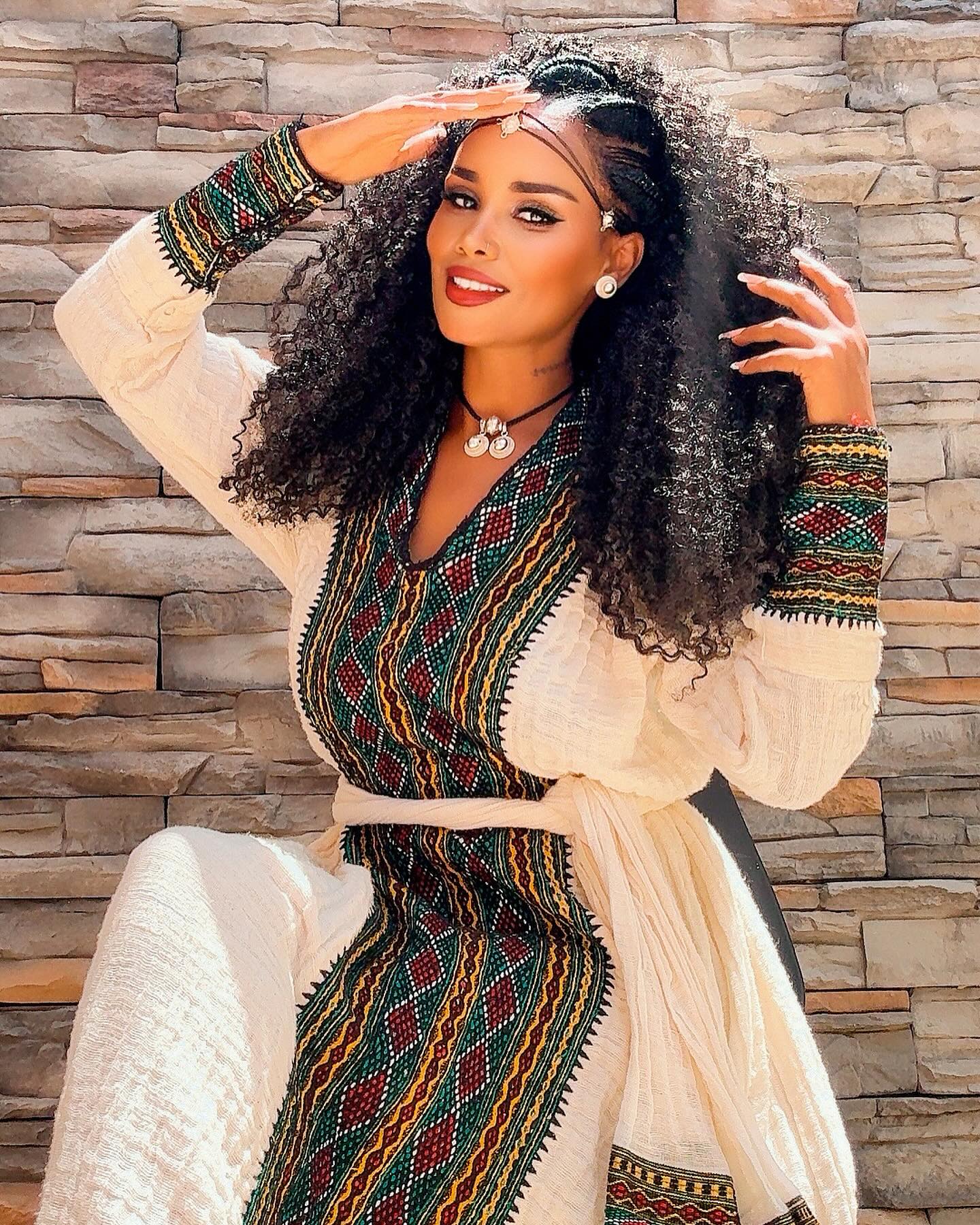 Fetil Habesha Dress - የአክሱም ፈትል ቀሚስ | Ethiopian Dress