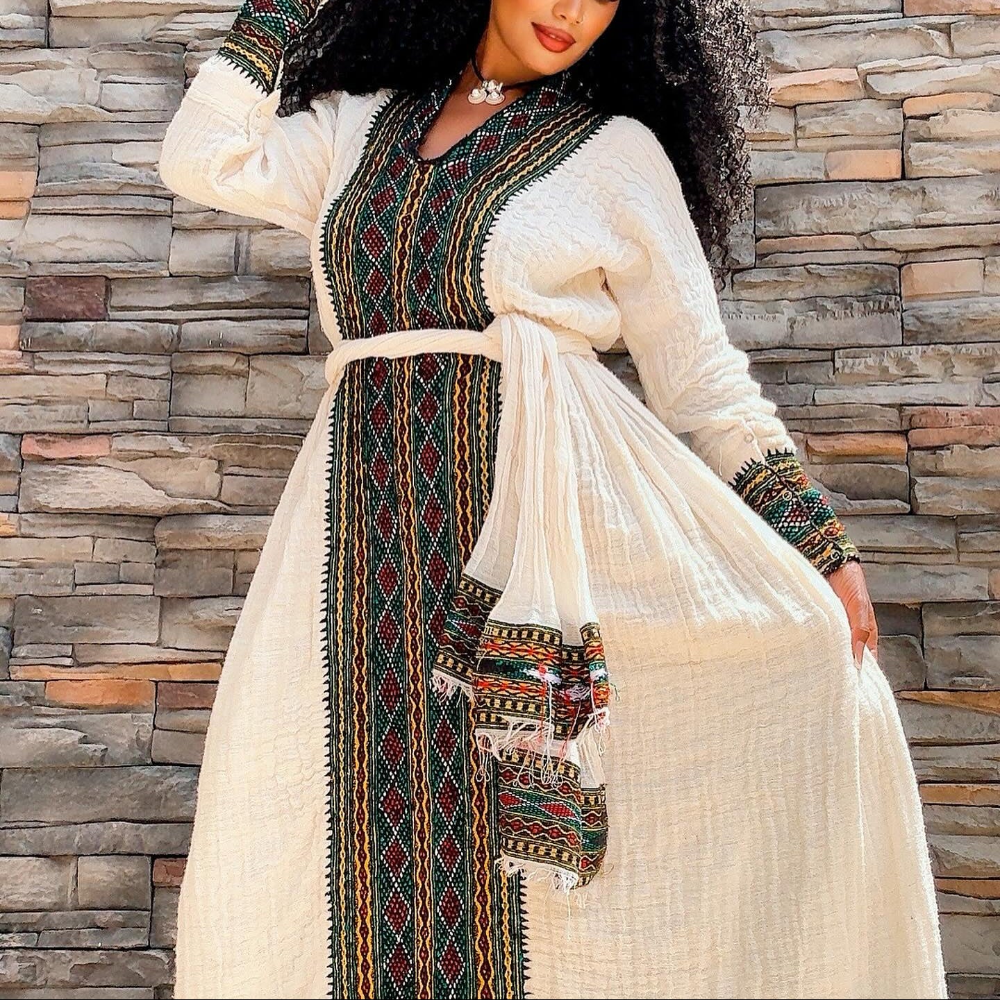 Fetil Habesha Dress - የአክሱም ፈትል ቀሚስ | Ethiopian Dress