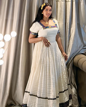 Zuria Menen Kemis Tilf Habesha Dress