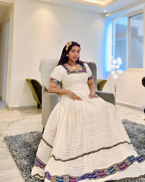 Zuria Menen Kemis Tilf Habesha Dress