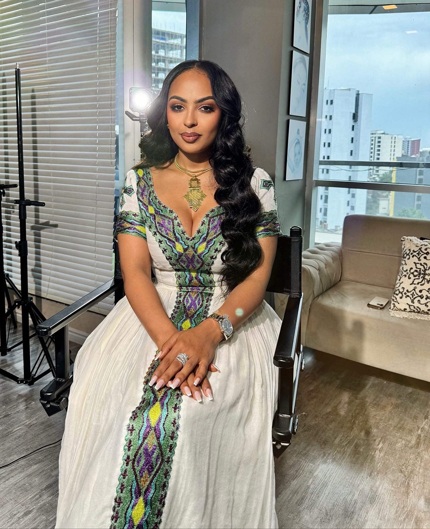 Beautiful Ethiopian Dress Zuria - Kemis Tebeb Habesha Dress