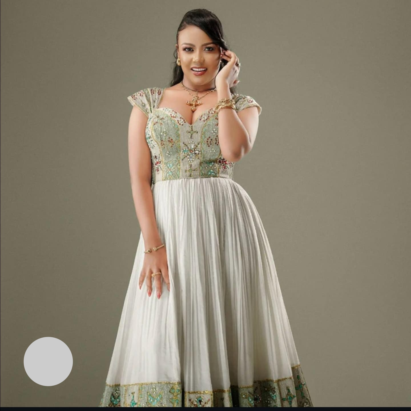 Zuria Menen Kemis Tilf Habesha Dress