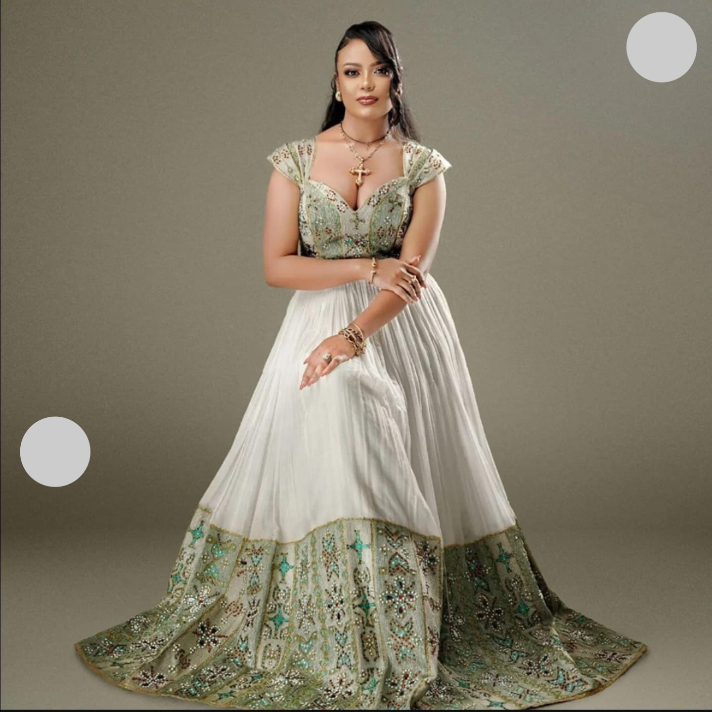 Zuria Menen Kemis Tilf Habesha Dress