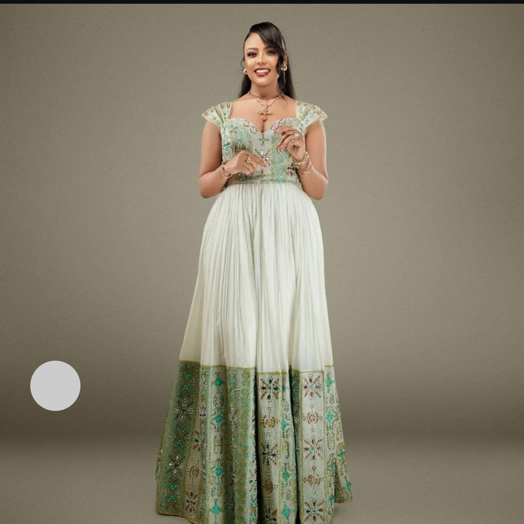 Zuria Menen Kemis Tilf Habesha Dress