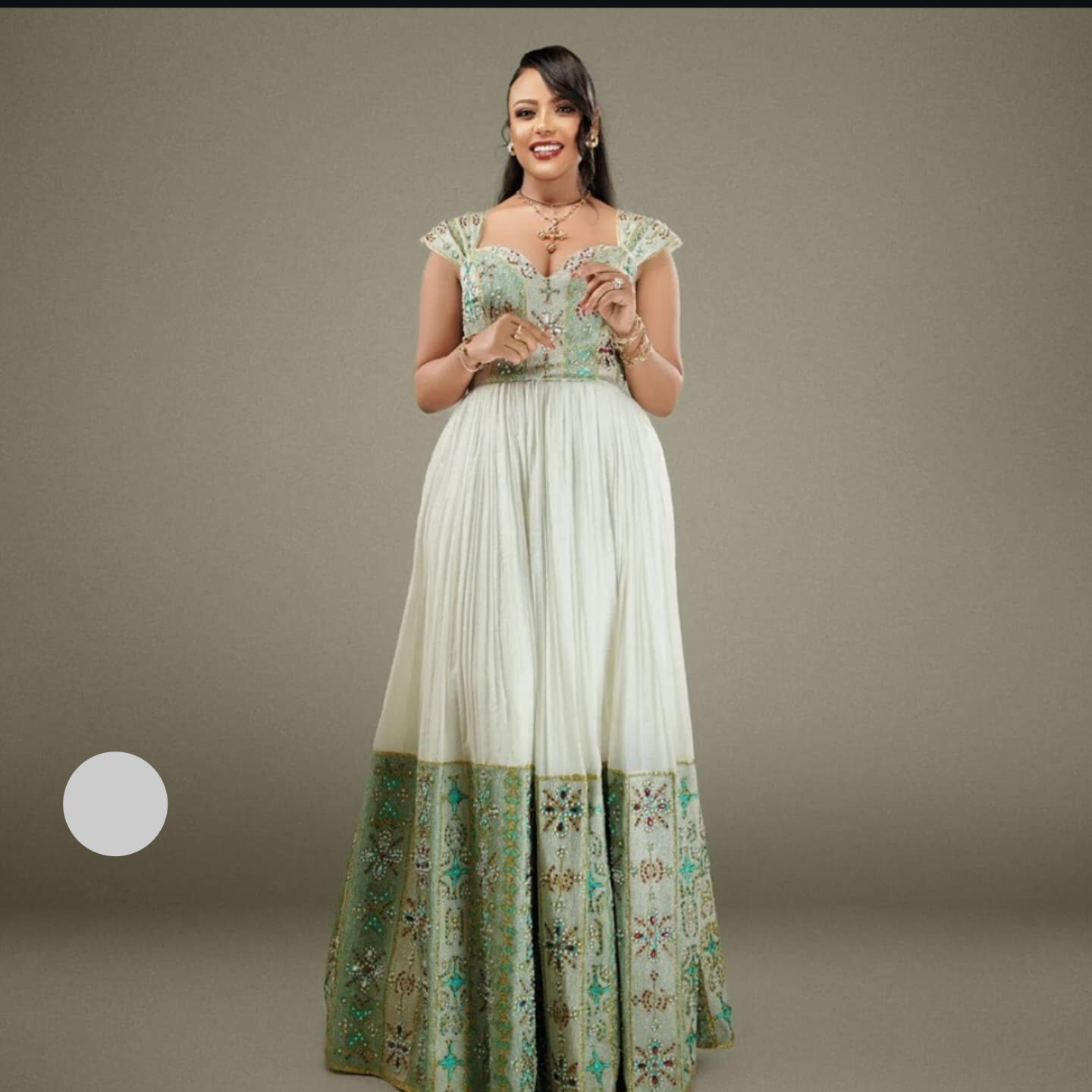 Zuria Menen Kemis Tilf Habesha Dress