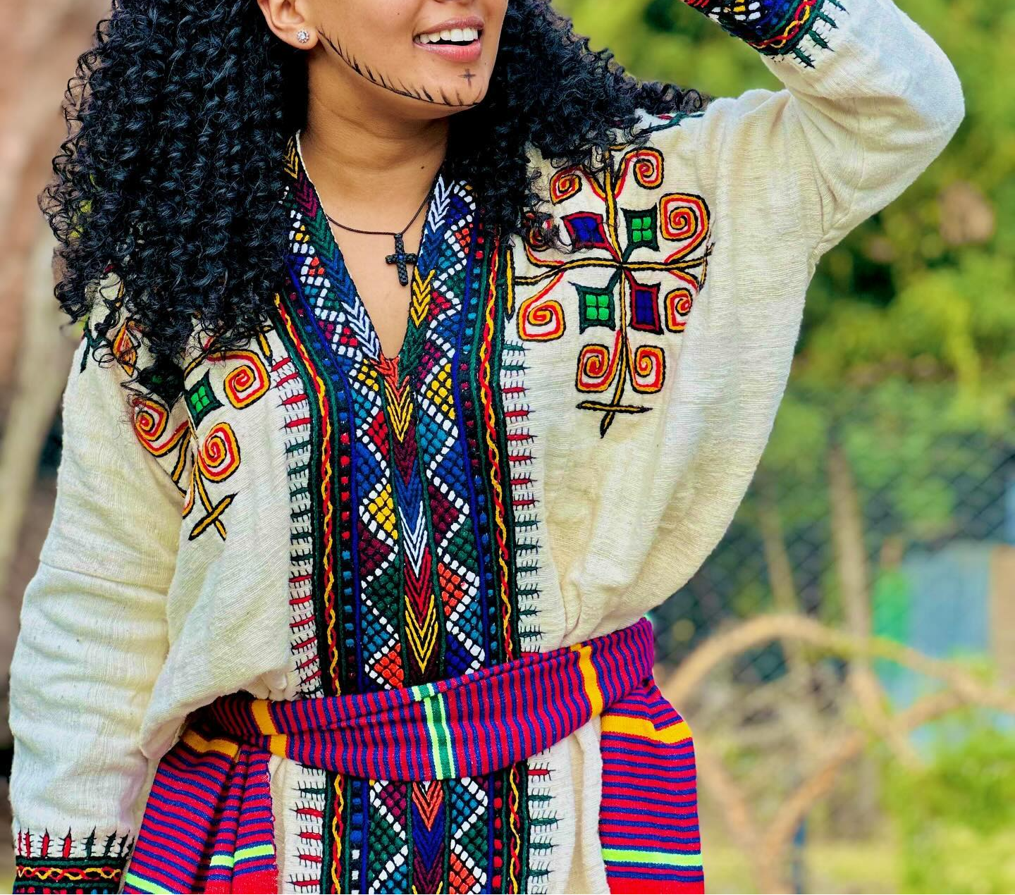 Modern Gondar Habesha dress, Traditional Habesha Kemis - የጎንደር ፈትል ቀሚስ