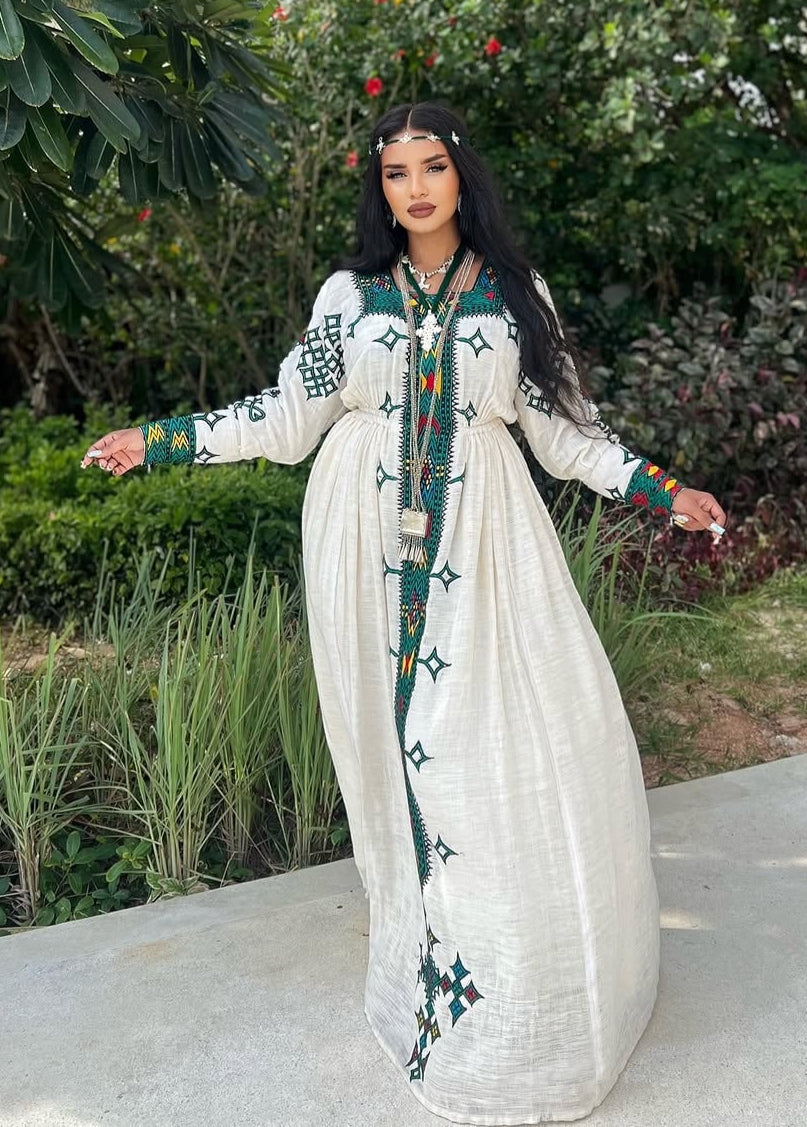 Gondar Habesha Dress-የጎንደር ፈትል ቀሚስ