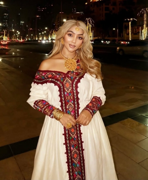 Zuria Menen Kemis Tilf Habesha Dress