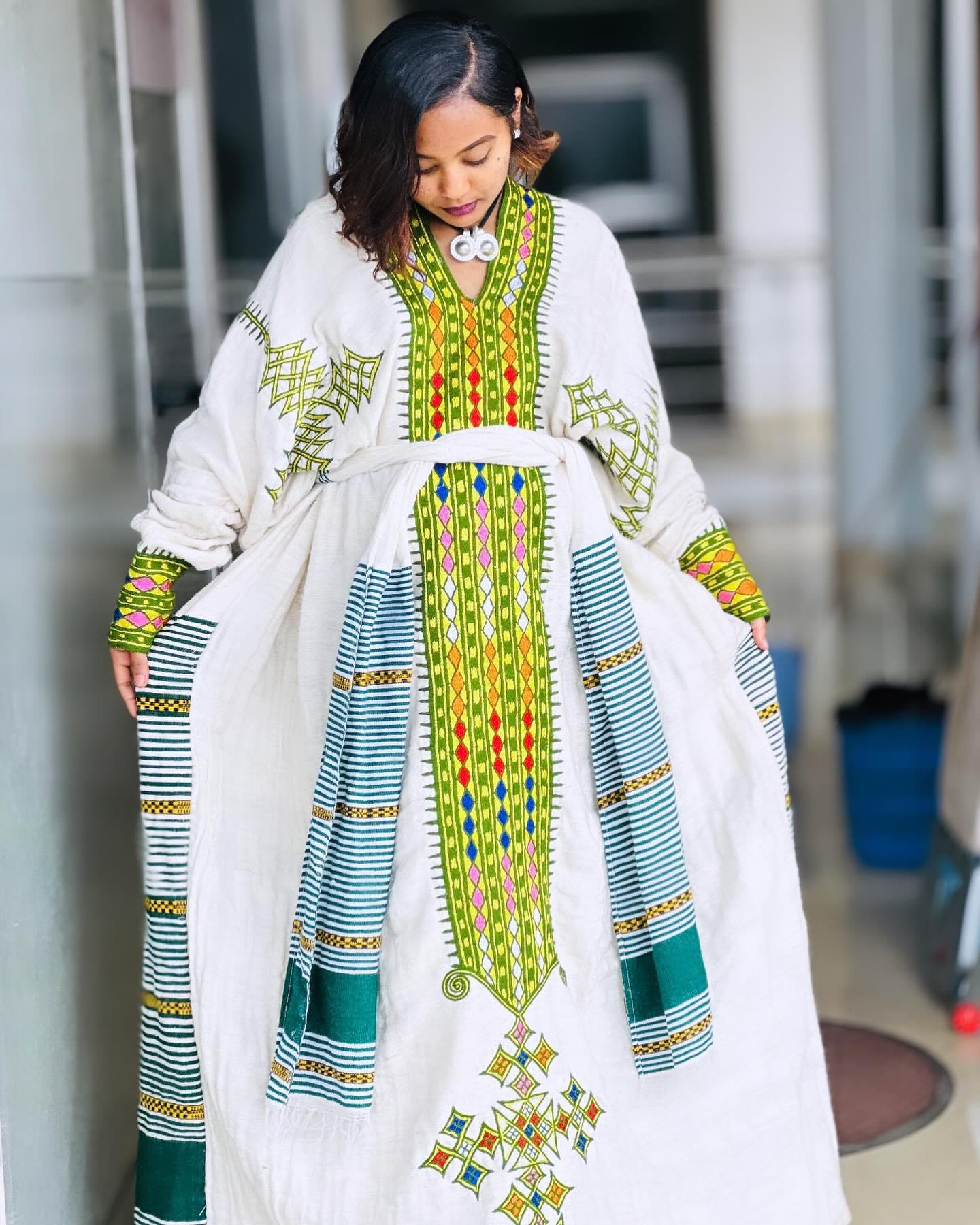 Ethiopian Dress, Gondar Habesha Kemis, Habesha Dress- የጎንደር ፈትል ቀሚስ