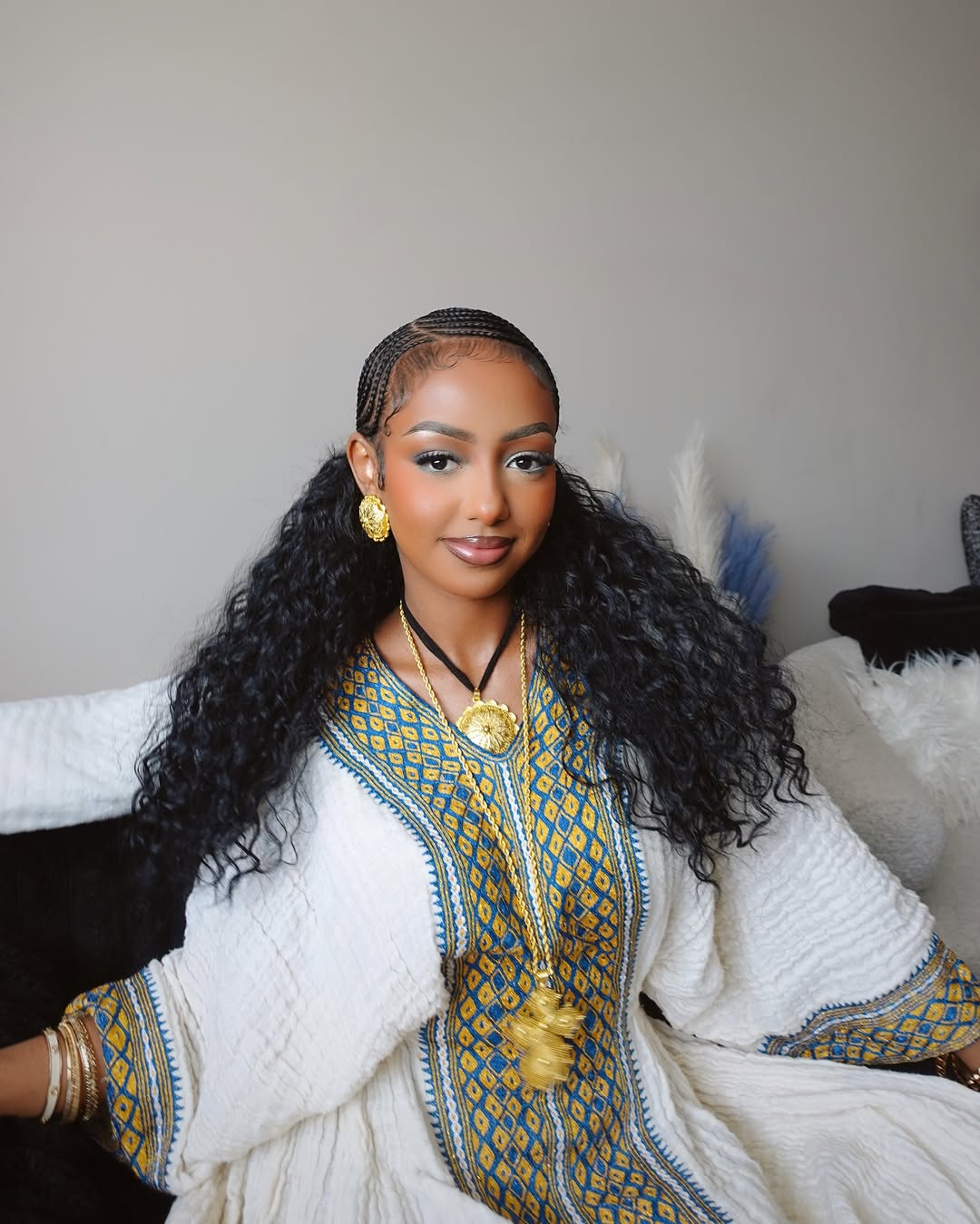 Ethiopian Cultural Dress, Fetil Habesha Dress - የአክሱም ፈትል ቀሚስ