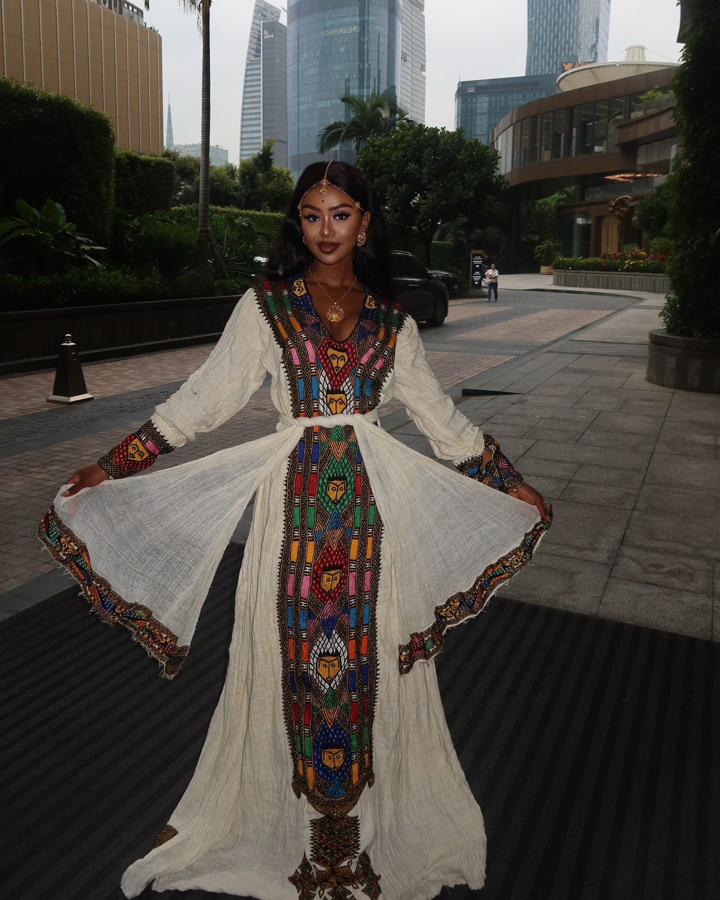 Ethiopian Cultural Dress Fetil Habesha Dress - የአክሱም ፈትል ቀሚስ