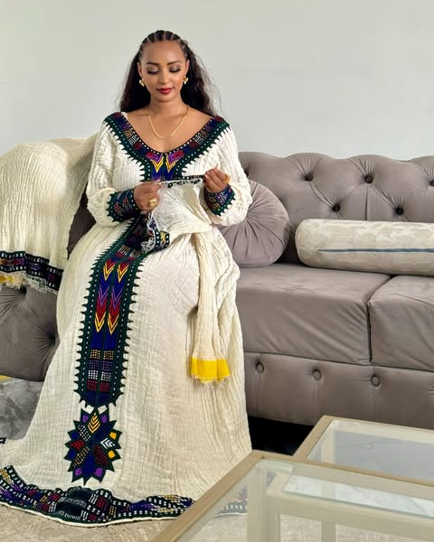 Fetil Habesha Dress - የአክሱም ፈትል ቀሚስ