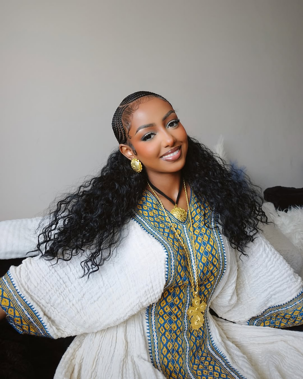 Ethiopian Cultural Dress, Fetil Habesha Dress - የአክሱም ፈትል ቀሚስ