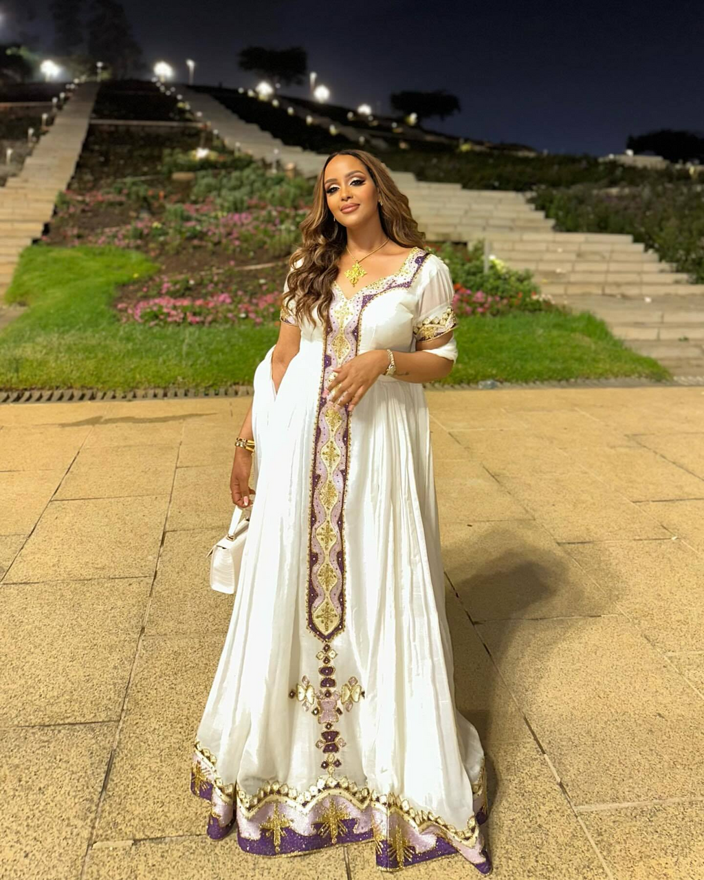 Ethiopian Cultural Dress Zuria Kemis Tilf Habesha Dress