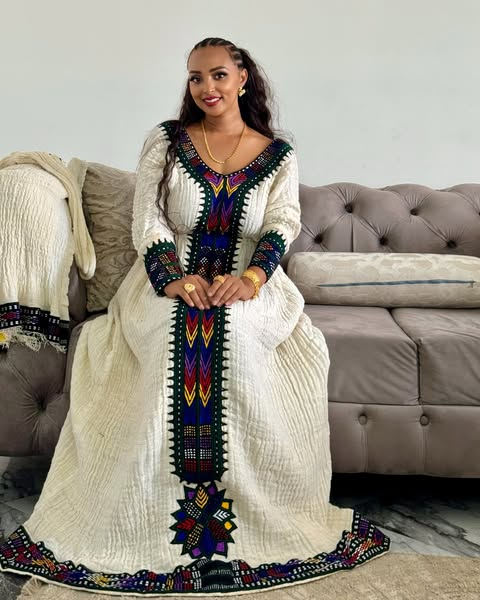 Fetil Habesha Dress - የአክሱም ፈትል ቀሚስ