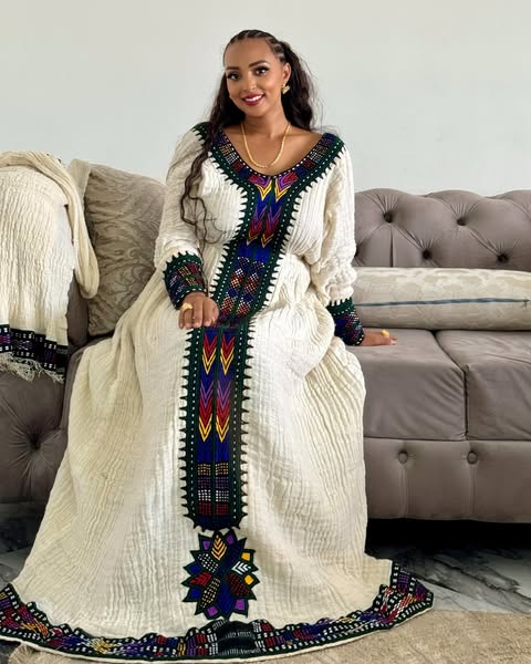 Fetil Habesha Dress - የአክሱም ፈትል ቀሚስ