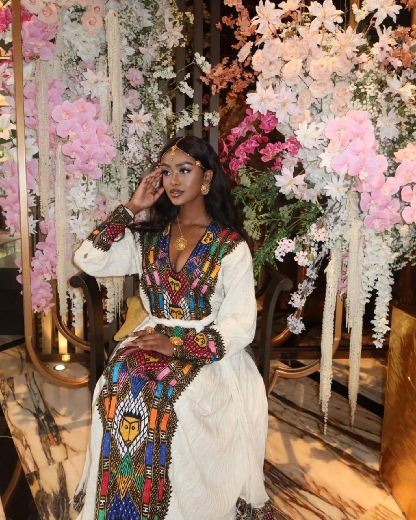 Ethiopian Cultural Dress Fetil Habesha Dress - የአክሱም ፈትል ቀሚስ