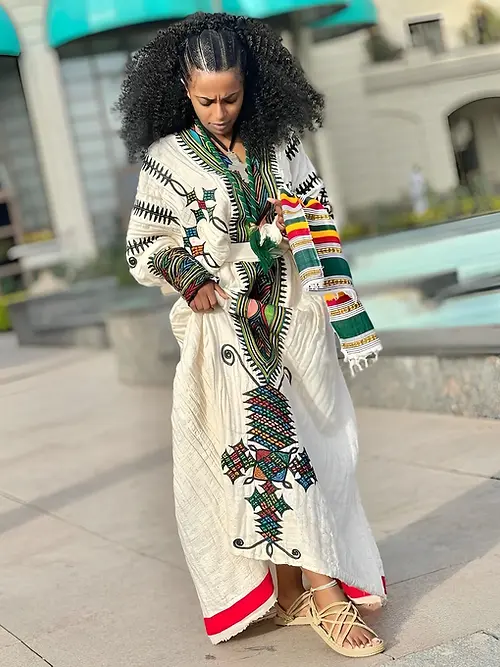 Traditional Gondar Habesha Dress -Ethiopian traditional dress