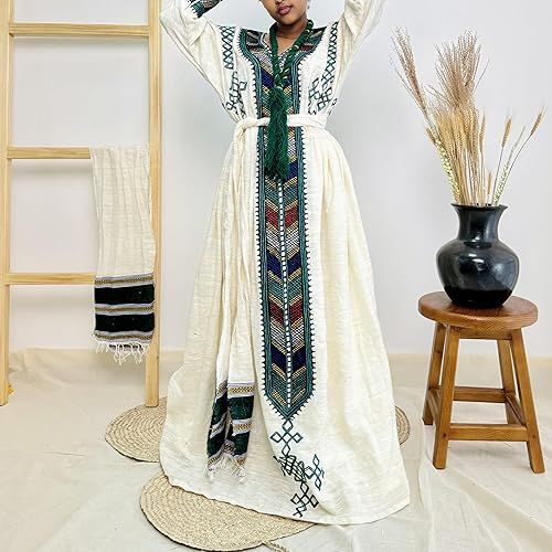 Gonder Habesha Kemis -የጎንደር ፈትል ቀሚስ