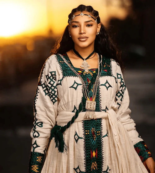 Gondar Habesha Dress-የጎንደር ፈትል ቀሚስ