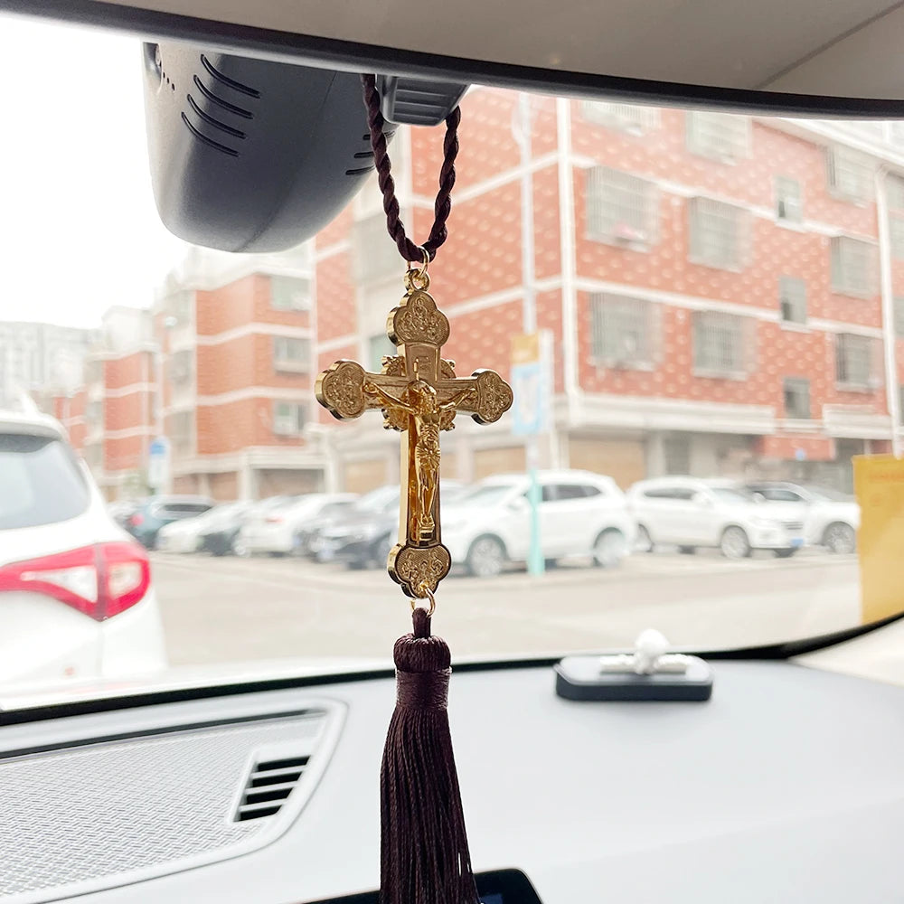 Cross Jesus Pendant  Christ Statue Crucifix Car Pendant