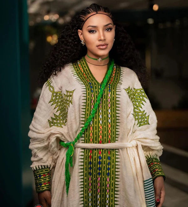Ethiopian Dress, Gondar Habesha Kemis, Habesha Dress- የጎንደር ፈትል ቀሚስ