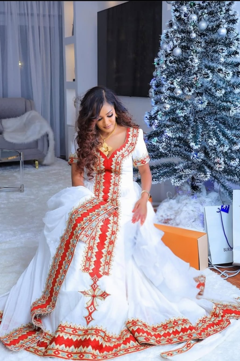 Zuria Menen Kemis Tilf Habesha Dress