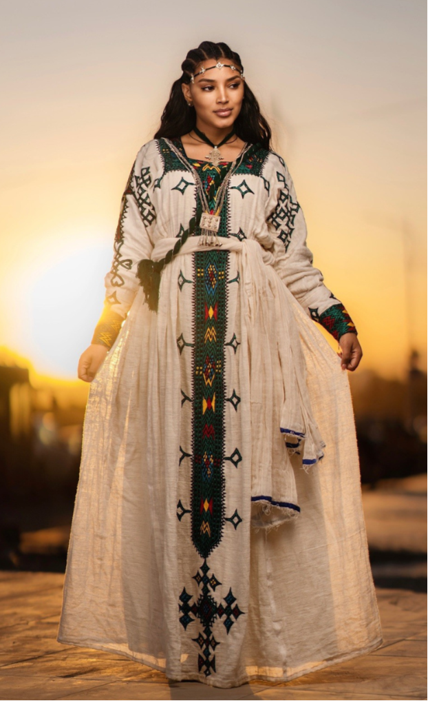 Gondar Habesha Dress-የጎንደር ፈትል ቀሚስ