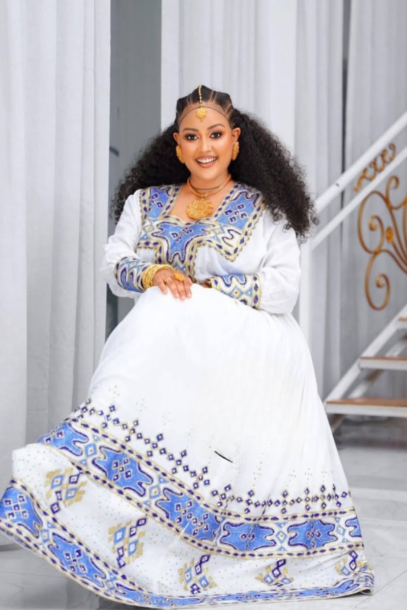 Ethiopian Cultural DressZuria Kemis Tilf Habesha Dress
