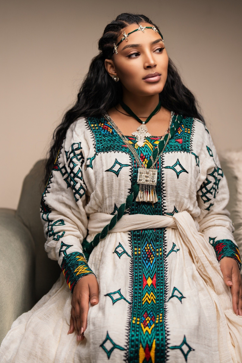 Gondar Habesha Dress-የጎንደር ፈትል ቀሚስ