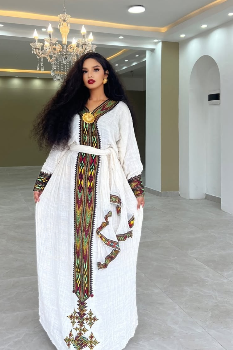 Habesha Kemis, Ethiopian Fetil Axum Traditional Dress - Authentic Ethiopian Dress