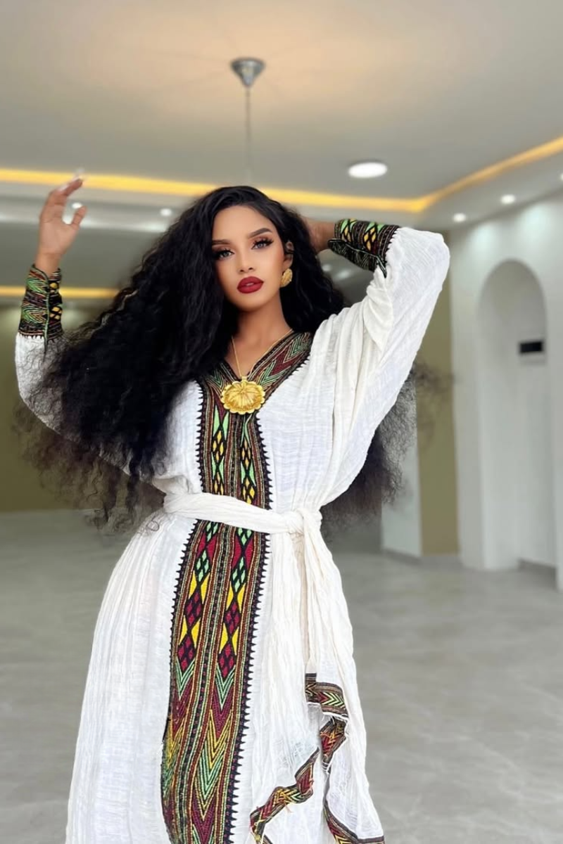 Habesha Kemis, Ethiopian Fetil Axum Traditional Dress - Authentic Ethiopian Dress