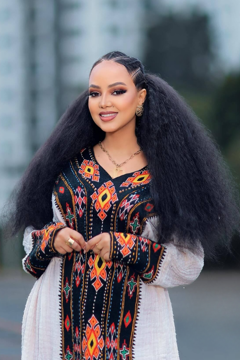 Fetil Habesha Dress - የአክሱም ፈትል ቀሚስ