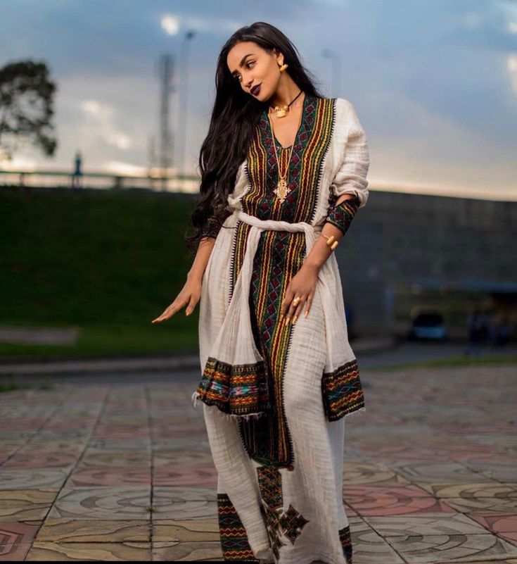 Fetil Habesha Dress - የአክሱም ፈትል ቀሚስ | Ethiopian Dress