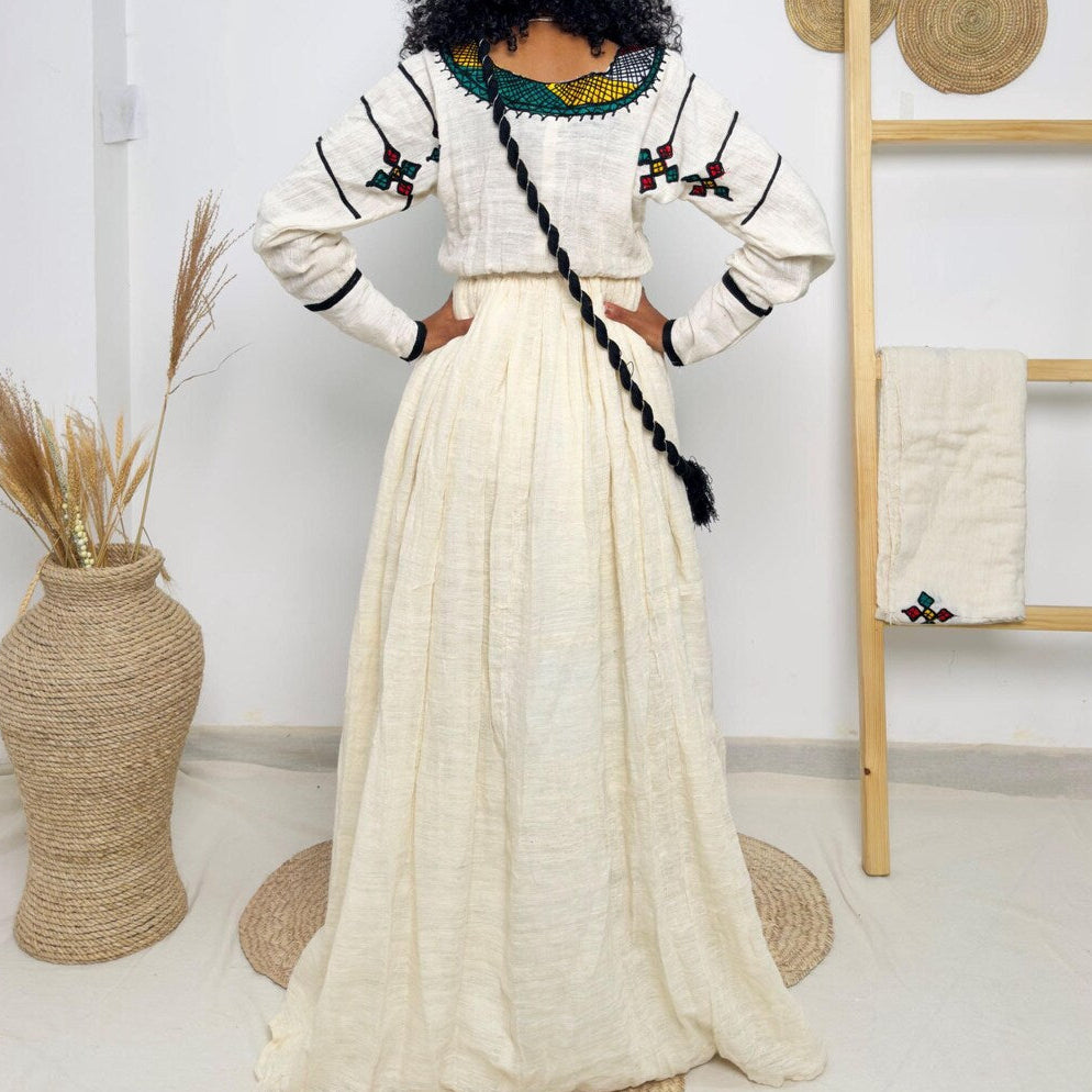 Habesha Cultural Dress - Gondar Ethiopian women's dress Habesha Kemis