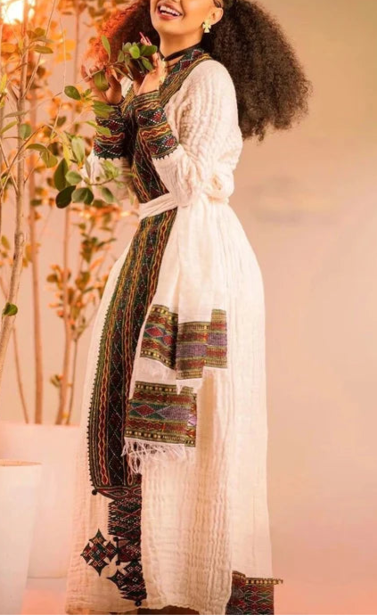 Fetil Habesha Dress - የአክሱም ፈትል ቀሚስ | Ethiopian Dress