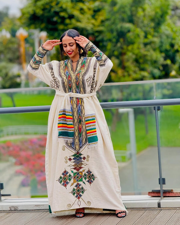 Gonder Habesha Kemis - የጎንደር ፈትል ቀሚስ