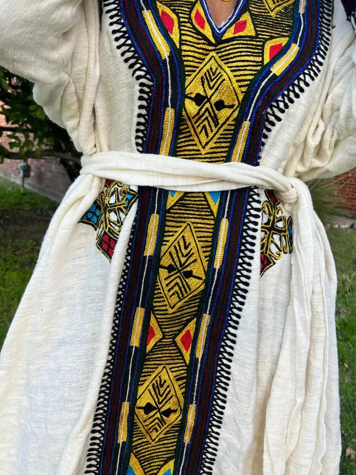 Gondar Ethiopian Dress – Traditional Designer Habesha Kemis | Authentic Ethiopian Traditional Outfit