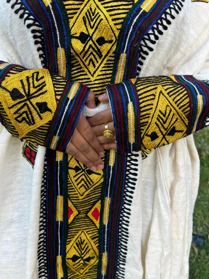 Gondar Ethiopian Dress – Traditional Designer Habesha Kemis | Authentic Ethiopian Traditional Outfit