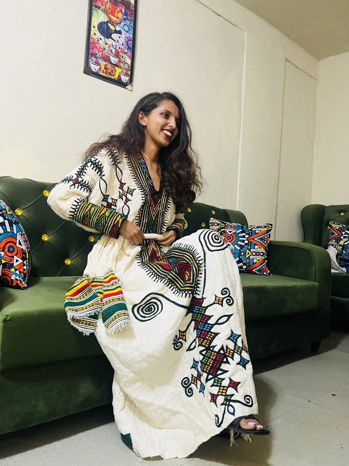 Gondar Habesha Kemis - Ethiopian traditional dress new
